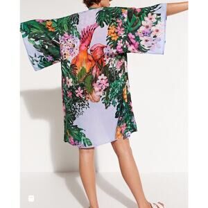 NWT Desigual Amelia Kimono Beach Cover Up Parrot Small